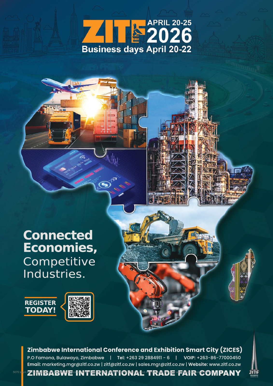 Zimbabwe International Trade Fair (ZITF) event artwork or documented organiser image; may show an earlier edition